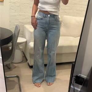 Zara Light Blue Flare Jeans
